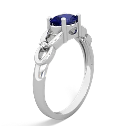 Lab Sapphire Links 14K White Gold ring R4032