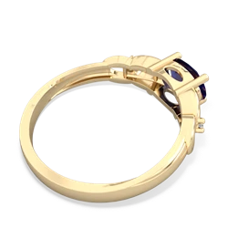 Lab Sapphire Links 14K Yellow Gold ring R4032