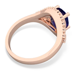 Lab Sapphire Antique Style Cocktail 14K Rose Gold ring R2564