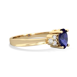 Lab Sapphire Simply Elegant 14K Yellow Gold ring R2113