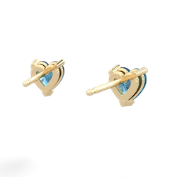 London Topaz 5Mm Heart Stud 14K Yellow Gold earrings E1861