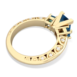 London Topaz Eternal Embrace Engagement 14K Yellow Gold ring C2001