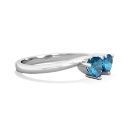 London Topaz Sweethearts 14K White Gold ring R5260