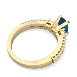 London Topaz Classic 7X5mm Emerald-Cut Engagement 14K Yellow Gold ring R26437EM