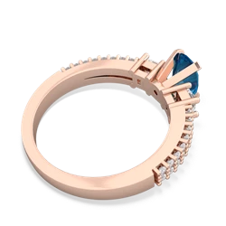 London Topaz Classic 7X5mm Oval Engagement 14K Rose Gold ring R26437VL