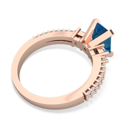 London Topaz Classic 8X6mm Emerald-Cut Engagement 14K Rose Gold ring R26438EM