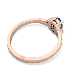 London Topaz Elegant Swirl 14K Rose Gold ring R2173