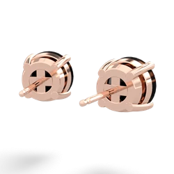 Onyx 8Mm Round Stud 14K Rose Gold earrings E1788