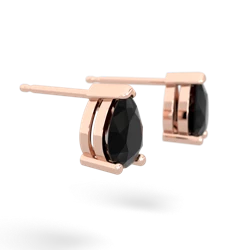 Onyx Teardrop Stud 14K Rose Gold earrings E1793