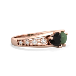 Onyx Heart To Heart 14K Rose Gold ring R3342