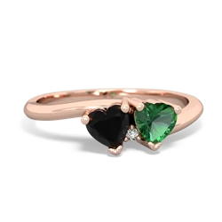 Onyx Sweethearts 14K Rose Gold ring R5260