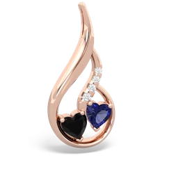 Onyx Keepsake Curves 14K Rose Gold pendant P5450