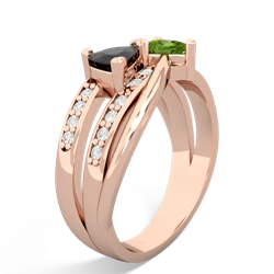 Onyx Bowtie 14K Rose Gold ring R2360