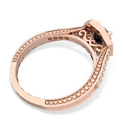 Onyx Art-Deco Starburst 14K Rose Gold ring R5520
