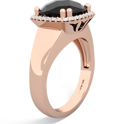Onyx Halo Cocktail 14K Rose Gold ring R2544