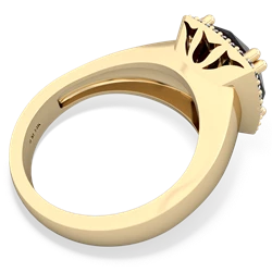 Onyx Halo Cocktail 14K Yellow Gold ring R2544