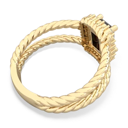 Onyx Rope Split Band 14K Yellow Gold ring R2628
