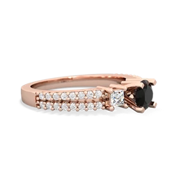Onyx Classic 5Mm Round Engagement 14K Rose Gold ring R26435RD