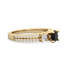 Onyx Classic 5Mm Round Engagement 14K Yellow Gold ring R26435RD