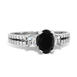 Onyx Classic 7X5mm Oval Engagement 14K White Gold ring R26437VL