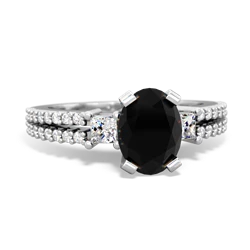 Onyx Classic 8X6mm Oval Engagement 14K White Gold ring R26438VL