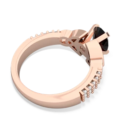 Onyx Celtic Knot 8X6 Oval Engagement 14K Rose Gold ring R26448VL