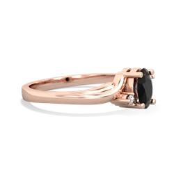 Onyx Elegant Swirl 14K Rose Gold ring R2173