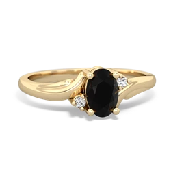 Onyx Elegant Swirl 14K Yellow Gold ring R2173