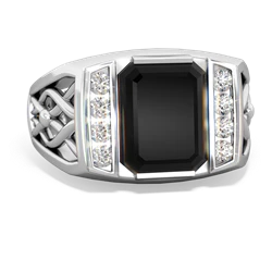 Onyx Men's Vine 14K White Gold ring R0490