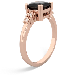 Onyx Art Deco Princess 14K Rose Gold ring R2014