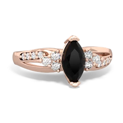 Onyx Royal Marquise 14K Rose Gold ring R2343