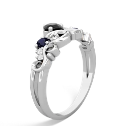 Onyx Crown Keepsake 14K White Gold ring R5740