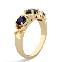 Onyx Hugs And Kisses 14K Yellow Gold ring R5016