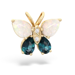 Opal Butterfly 14K Yellow Gold pendant P2215