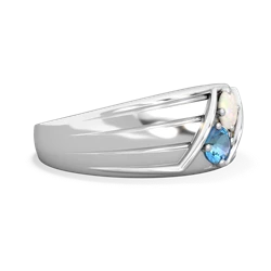 Opal Men's Streamline 14K White Gold ring R0460