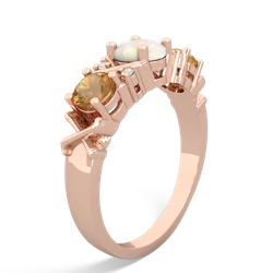 Opal Hugs And Kisses 14K Rose Gold ring R5016