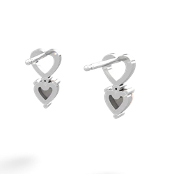 Opal Four Hearts 14K White Gold earrings E2558
