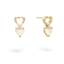 Opal Four Hearts 14K Yellow Gold earrings E2558