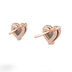Opal 6Mm Heart Stud 14K Rose Gold earrings E1862
