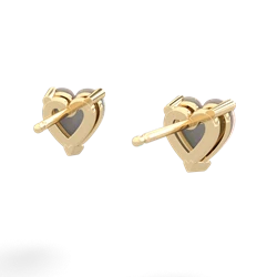 Opal 6Mm Heart Stud 14K Yellow Gold earrings E1862