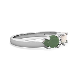 Opal Pear Bowtie 14K White Gold ring R0865