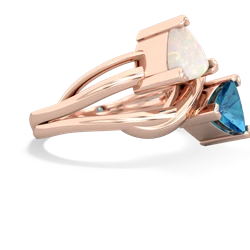 Opal Split Band Swirl 14K Rose Gold ring R2341