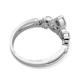 Peridot Crown Keepsake 14K White Gold ring R5740