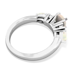 London Topaz 6Mm Round Eternal Embrace Engagement 14K White Gold ring R2005