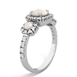 London Topaz Regal Halo 14K White Gold ring R5350