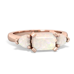 Tanzanite Three Stone 14K Rose Gold ring R5235