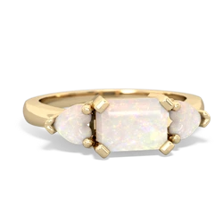 Alexandrite Three Stone 14K Yellow Gold ring R5235