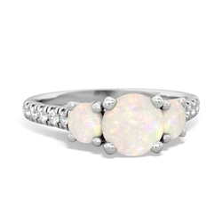 Alexandrite Pave Trellis 14K White Gold ring R5500