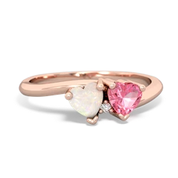 Opal Sweethearts 14K Rose Gold ring R5260