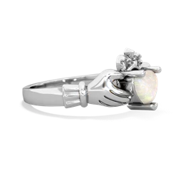 Opal Claddagh 14K White Gold ring R2370